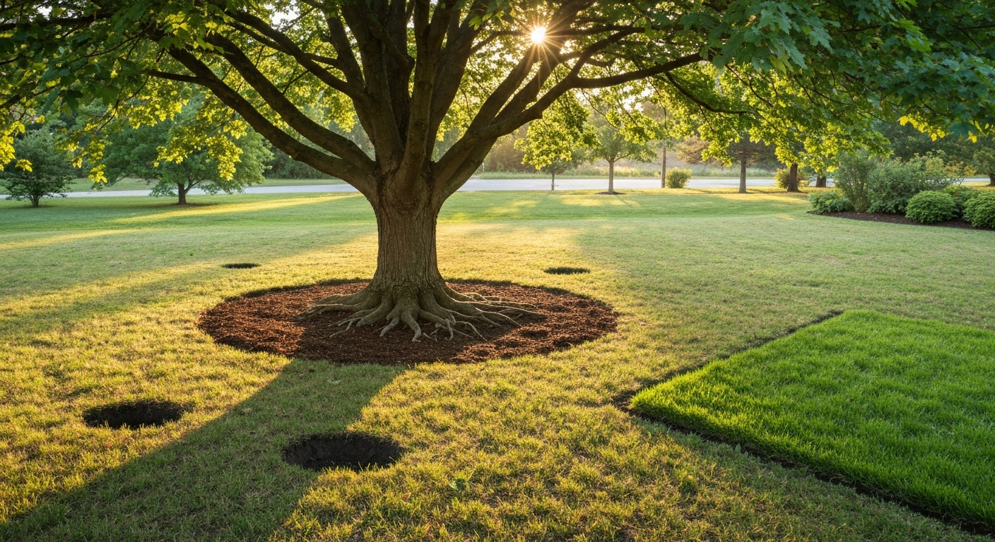 how to grow grass under a maple tree